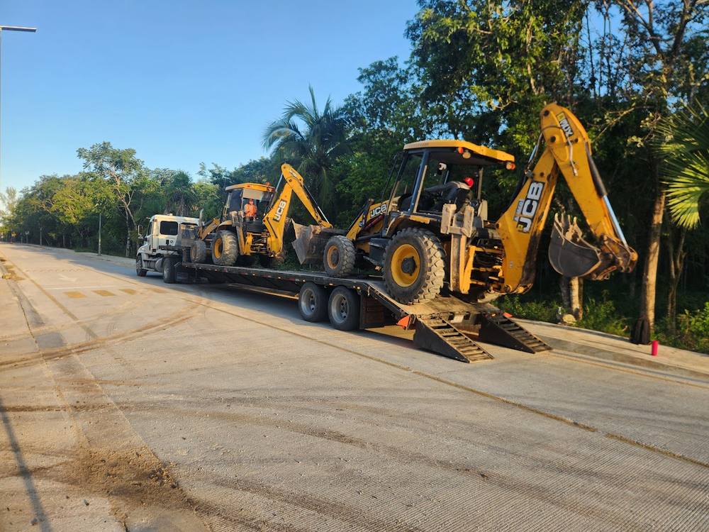Grúa y excavadora Morrent